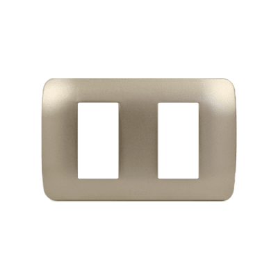 Placa Tapa 2 Modulos Color Titanio - Lexo1