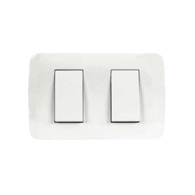 Interruptor Doble Emb. 915 10A 250V Blanco - Lexo1