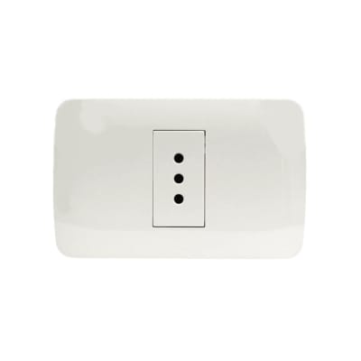 Enchufe Simple Emb. 10A 250V Blanco - Lexo1