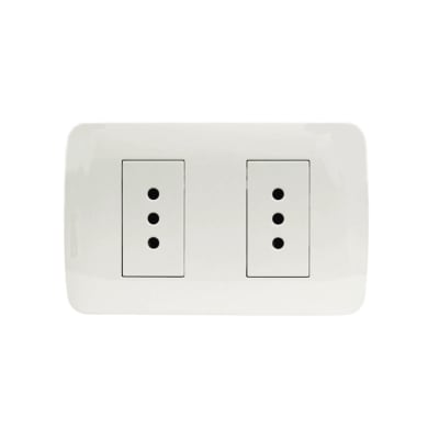 Enchufe Doble Emb. 10A 250V Blanco - Lexo1
