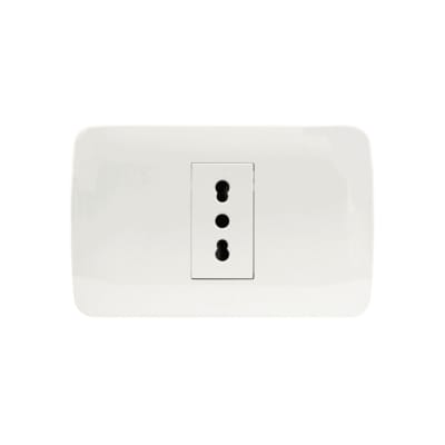Enchufe Simple Emb. 10/16A 250V Blanco - Lexo1