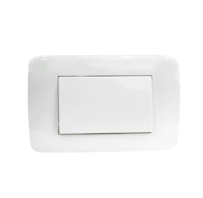 Interruptor Emb. 9/24 Teclon 73MM 10A 250V Blanco Lexo1