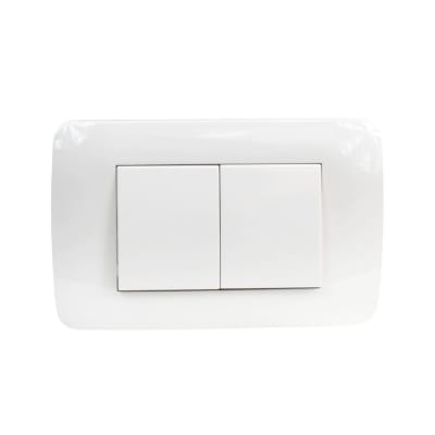 Interruptor Doble Emb. 9/15 Teclones 35,6MM 10A 250V Blanco Lexo1