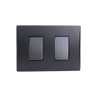 Interruptor Doble Emb. 9/15 10A 250V Negro Linea Andes Lexo1