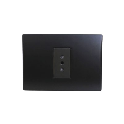 Enchufe Simple Emb. 10A 250V Negro Linea Andes Lexo1