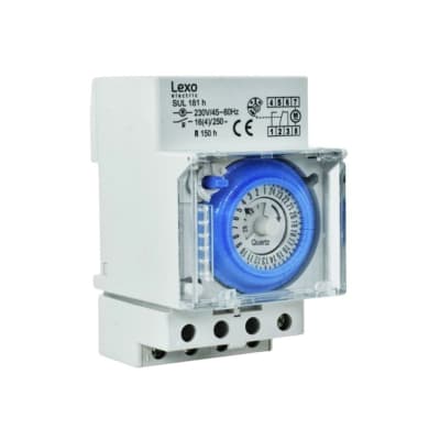 Timer Interruptor Analogico 16A 220V Reserva de Func. de 150 Hrs - Lexo1