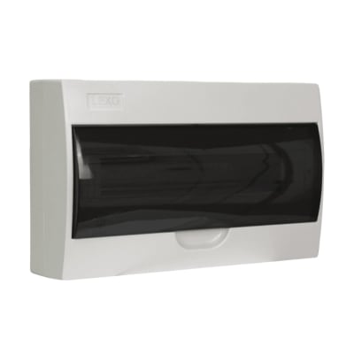 Tablero Plastico 18 Mod. Sobrep. Libre Halog. Tapa Humo - Lexo1