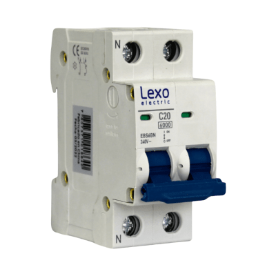 Int. Automatico Lexo Omnipolar 2x20A 6KA Curva C1