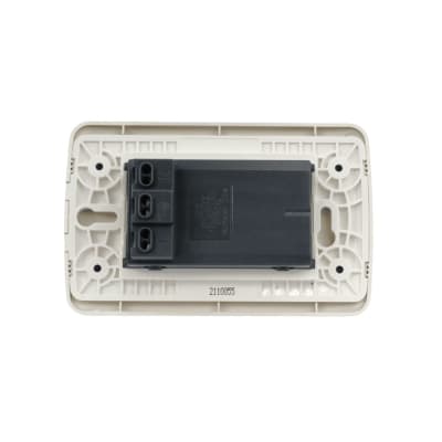 Enchufe Doble Duplex Emb. 10A 250V Mod. Beige Placa Titanio - Lexo1