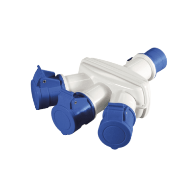 Enchufe Ind. Derivacion 3 Hembras 2P+T 16A 230V IP44 (Pulpo) - Scame1