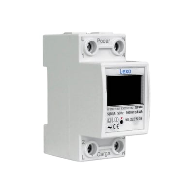Remarcador Monofasico Digital a Riel Din 60A KS2022 Lexo1