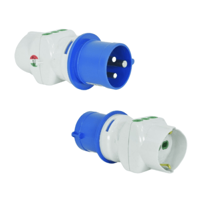 Enchufe Adaptador Ind. IP44 - 3 Tomas 2P+T 10/16A 250V (Industrial a Domiciliario)1