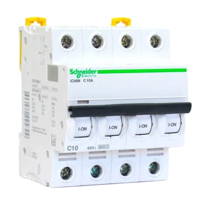 Int. Automatico Schneider IC60N - 4x10A 10KA C Acti9 A9F774101