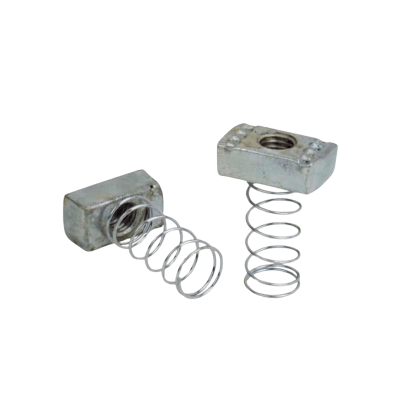 Tuerca Riel Electrogalvanizada 3/8'' Con Resorte Para Riel Unistrut1