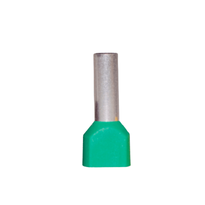Ferrule Doble 6MM (12 AWG) Verde (100un)1
