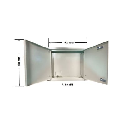 Caja de Distribucion PAU CTR 500x600x80mm Embutida Ral 70351