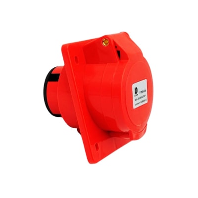 Pack 10un - Enchufe Ind. Hembra Embutida 3P+T 32A 380V IP441