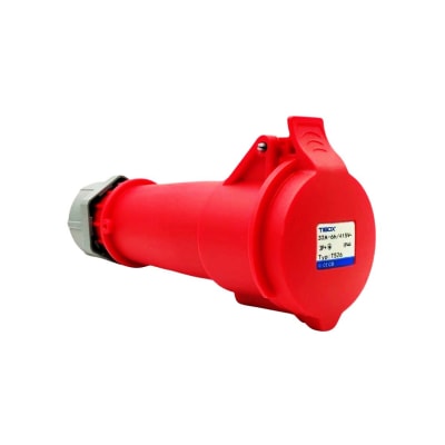Enchufe Ind. Hembra Volante 3P+T 32A 380V IP44 - Tibox1