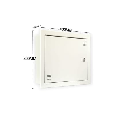 Caja de Distribucion PAU CTR 300x400x80mm Embutida Ral 70351