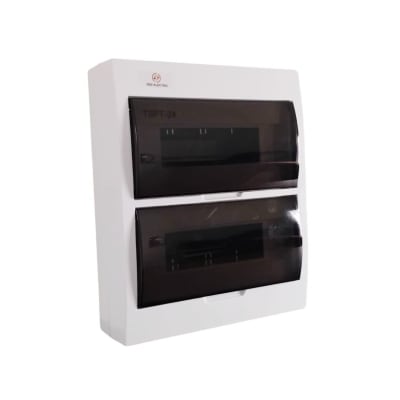 Tablero Plastico 24 Mod. Sobrep. Libre Halog. Tapa Humo1