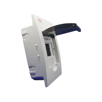 Tablero Plastico 6 Modulos Embutido Libre Halog. Tapa Humo1