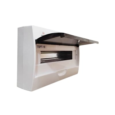 Tablero Plastico 18 Mod. Sobrep. Libre Halog. Tapa Humo1