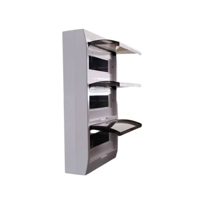 Tablero Plastico 36 Modulos Sobrepuesto Libre Halog. Tapa Humo1