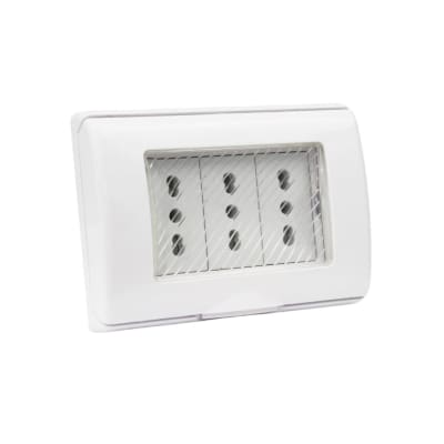 Enchufe Tomacorriente Hidrobox Embutido Triple 10/16A 250V IP55 - Stanford1