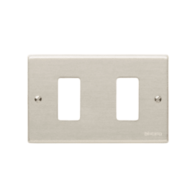 Placa Tapa Aluminio 2 Modulos Magic 503/2 - Bticino1
