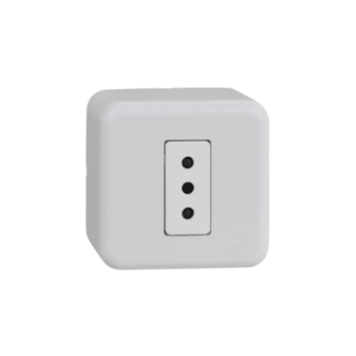 Enchufe Simple Sobrepuesto 2P+T 10A - Schneider1