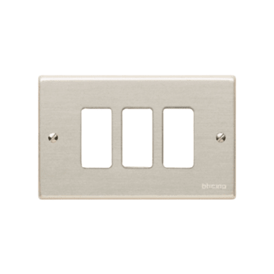 Placa Tapa Aluminio 3 Modulos Magic 503/3 - Bticino1