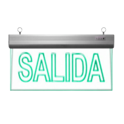 Señalética de Emergencia Led 3W Salida con Led Verde 220V1
