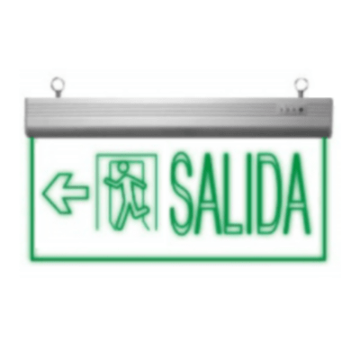 Señalética de Emergencia Led 3W Salida Izquierda Verde 220V1
