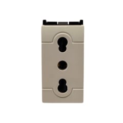 Modulo Enchufe 2P+T 10/16A Bipaso 220 -250V Gris Evolution - Scame