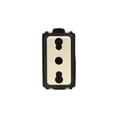 Modulo Enchufe 2P+T 10/16A Marfil - Scame (Alternativo Magic)