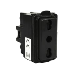 Modulo Enchufe 2P+T 10/16A Negro - Scame (Alternativo Magic)