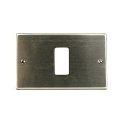 Placa Tapa Aluminio Anonizado 1 Módulo - Scame (Alternativo Magic)