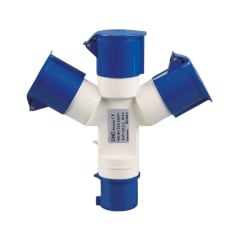 Enchufe Ind. Derivacion 3 Hembras 2P+T 16A 250V IP44 Pulpo CNC