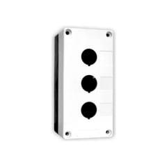 Caja PVC 3 Perforaciones 22mm Sobrepuesta IP40 Blanca