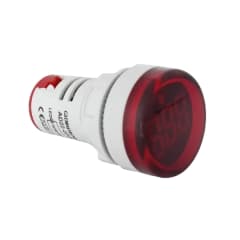 Luz Piloto Led Roja con Voltimetro 50-500VAC 22mm CNC