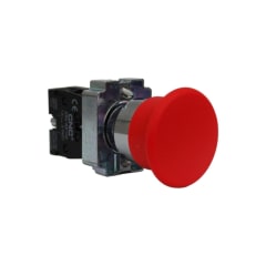 Pulsador Parada de Emergencia Sin Retención 22MM 1NC Hongo 40MM