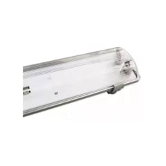 Canoa Estanco para Doble Tubo Led 2X18W 120cm IP65 Sin tubos - Globaltronic