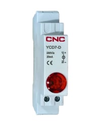 Luz Piloto a Riel Din Roja 220VAC IP20 YCD7 - CNC