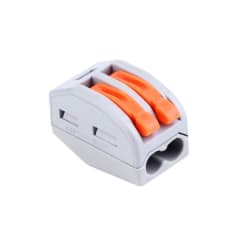 Conector Rapido Clip Wago 0.8-4mm2 32A 2 Vías (100un)