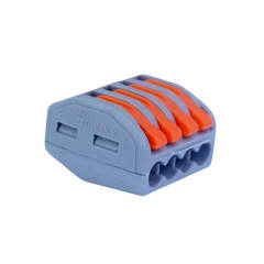 Conector Rapido Clip Wago 0.8-4mm2 32A 4 Vías (100un)