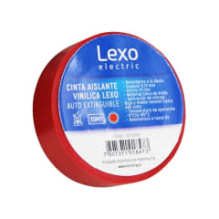 Huincha Aisladora Roja 19mmx10mtx0.13mm - Lexo