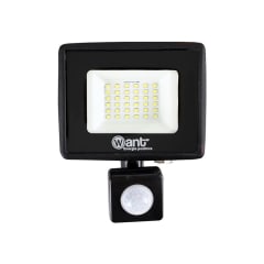 Foco Proyector Led con Sensor 30W 3600LM IP65 6000K - Want