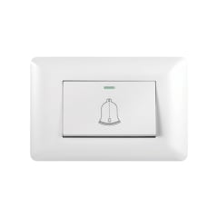 Interruptor Pulsador Timbre Teclon Emb. 10A 250V Blanco - Want