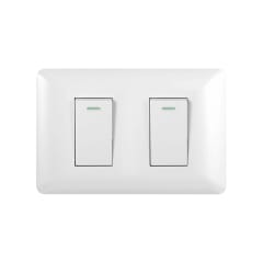 Interruptor Doble Emb. 9/15 10A 250V Blanco - Want