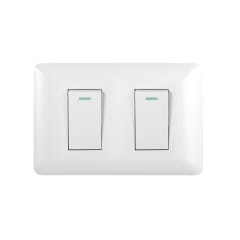 Interruptor Doble Emb. 9/24 10A 250V Blanco - Want